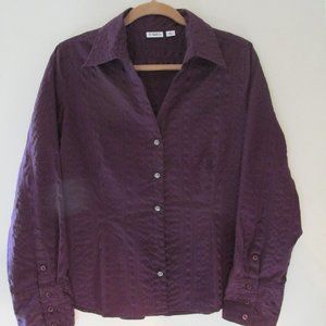 Cato Purple button down blouse